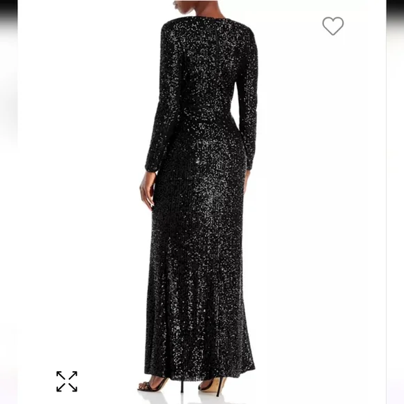 Eliza J Sequined Wrap Gown - Picture 5 of 10